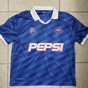 Hollister Men's Boxy Pepsi Graphic Soccer Football Jersey Medium New NWOT